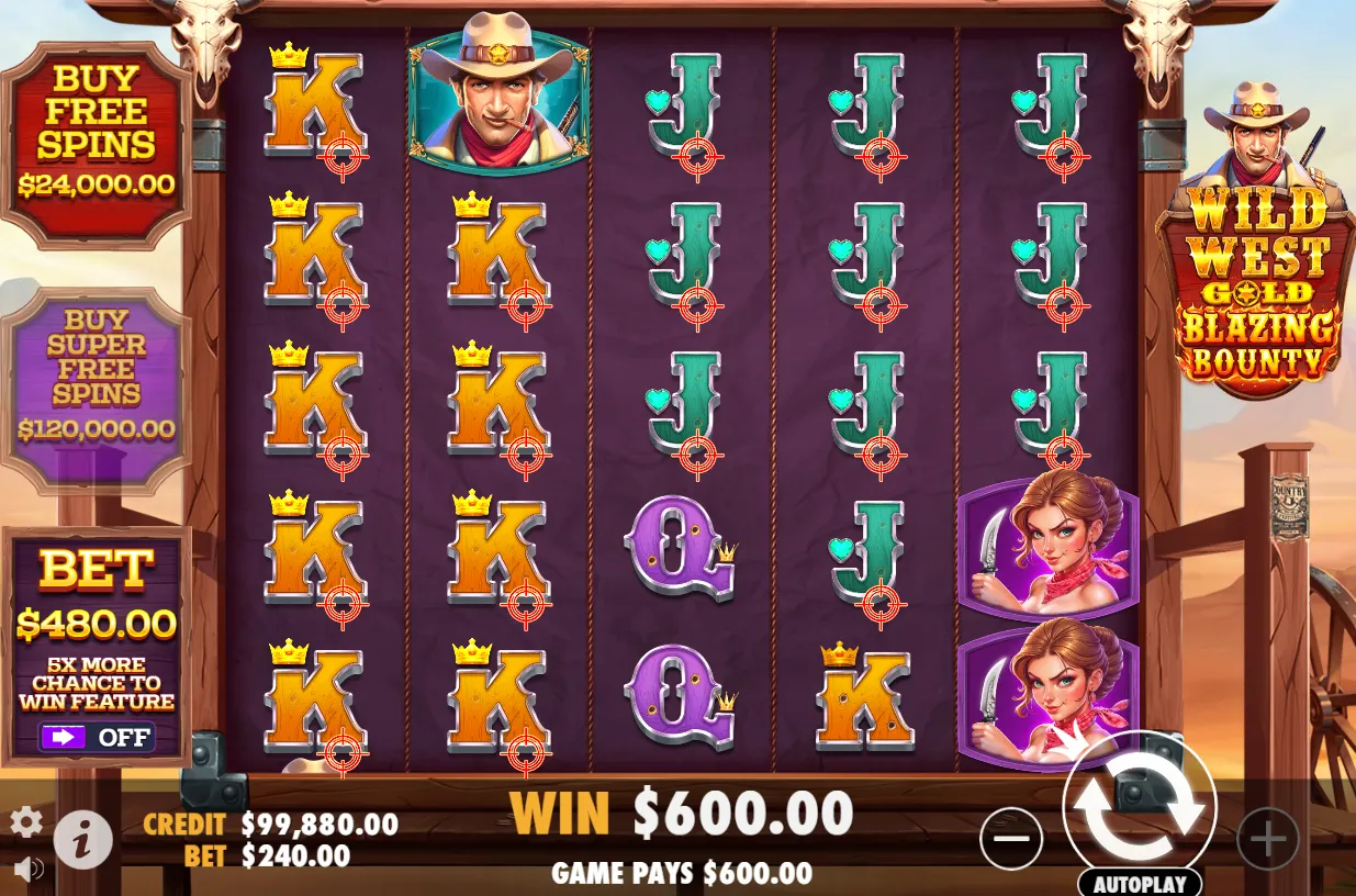 Wild West Gold Blazing Bounty demo